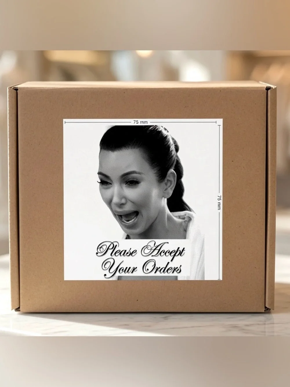 Please Accept Your Orders Stickers  3”x3”-100ct.